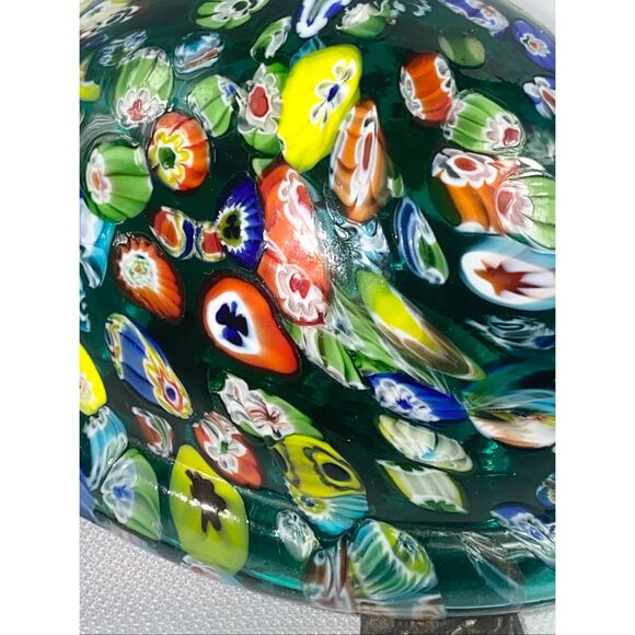 Murano Style Millefiori Glass Turtle Night Light Lamp Colorful Art Glass Decor - Picture 7 of 12